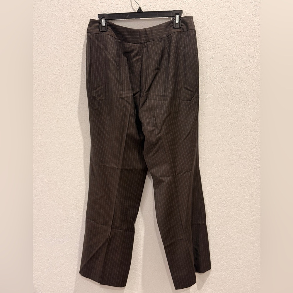 Brooks Brothers Dark Brown Striped Dress Pants